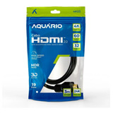Cabo Hdmi 2.0 4k 3d 60 Hertz 24k Ponta Ouro 19 Pinos 3 Metro