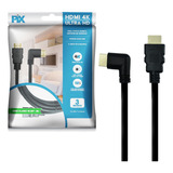 Cabo Hdmi 2.0 90º 4k 3d Ultrahd 19 Pinos Ps4 Xbox 3 Metros L