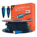 Cabo Hdmi 2.0 De Fibra Óptica 4k 25 Metros Gold