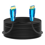 Cabo Hdmi 2.0 Fibra Óptica 4k Ultra Rápido 50 Metros Mts
