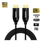 Cabo Hdmi 2.0 Fibra Óptica Ativa (aoc) 4k Hdcp2.2 18gbp 5m