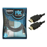 Cabo Hdmi 2.1 0,5 Metros Gold 8k Ultra Hd Hdr 19p Preto