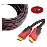 Cabo Hdmi 20 Metros 1.4v 3d Full Hd 24k Blindado - 20m