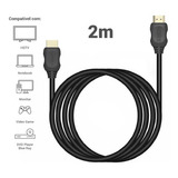 Cabo Hdmi 2m 2.0 19 Pinos Ethernet 3d 2 Metros 4k Ultra Hd