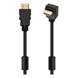 Cabo Hdmi L 90 Graus 5m Blindado 2.0 Ethernet 5 Metros 4k 3d
