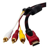 Cabo Hdmi Macho A 3 Rca