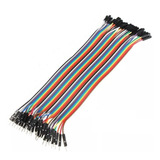 Cabo Jumper 20cm Macho X Femea 40 Unidades Para Arduino