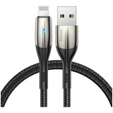Cabo Lightning Reforçado Baseus 1 Metro 2.4a iPhone Com Led