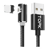 Cabo Magnético 90° L 2 Metros Android Micro Usb V8 Type-c