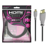 Cabo Micro Hdmi X Hdmi 3 Metros Blindado 2.0 Ethernet 4k