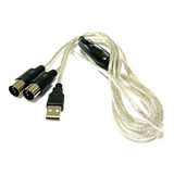 Cabo Midi Usb Conversor Adaptador Interface Gravação Pc