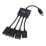 Cabo Otg 4 Portas Usb Adptador