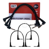 Cabo P10 L X P10 L Pedal Pedaleira Fonte Mono 25cm 3 Peças