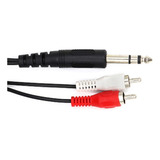Cabo P10 Stereo Para 2 Plug Rca 2 Metros Audio