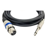 Cabo Para Microfone P10 Mono Xlr Fêmea 1 Metros 