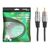Cabo Performance Sound 018-0743 Audio 2 Rca 10m Profissional Plug Metal Fitz 10 Metros