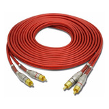 Cabo Rca 5 Metros Blindado 5m Duplo Vermelho Cobre Tech One Svart Dupla Blindagem Alta Qualidade Som Vídeo Módulo Prime 