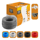 Cabo Rede 50m Furukawa Cat6 Azul +14 Conector Rj45 C/capa Cor Cinza