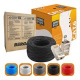 Cabo Rede Furukawa Cat6 Cftv 50m Preto +20 Conector Blindado