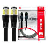 Cabo Rede Internet Cat7 10gbps 600mhz Rj45 Blindado 1 Metro