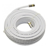 Cabo Rg6 Branco 90m Metros Rg06 Coaxial Antena Tv Crimpado