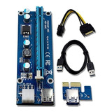 Cabo Riser Mineração Pci 1x-16x Pcie 3.0 Usb 60cm Com 10 Uni