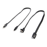 Cabo Sata 3.0 6gb/s 40 Cm Preto Com Trava Kit 2 Unidades