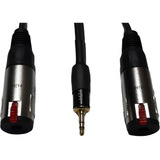 Cabo Splitter Estéreo 1 P2 Macho X 2 P10 Fêmea P/ 2 Fones
