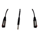 Cabo Splitter Estéreo 2 Fones 1 P10 Macho X 2 P10 Fêmea 30cm
