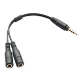 Cabo Splitter P/ Fone E Microfone Headset P2 Fêmea P3 Macho