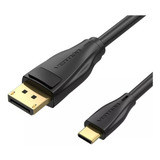 Cabo Tipo C Para Displayport 8k 4k Gamer 1,5 Metro Vention