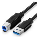 Cabo Ugreen Usb 3.0 Para Tipo B Impressora 2 Metros Preto