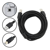 Cabo Usb 2.0 Impressora Universal 5 Metros Para Hp Elgin
