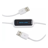 Cabo Usb Bridge Link Rede 1gbps Ligue 2 Pcs ( Notebooks ) Cor Branco