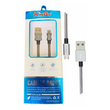 Cabo Usb Carregador Dados Metalico Resistente Android V8 