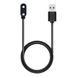 Cabo Usb Carregador Magnético Para Relógio Smartwatch Pinos De 2.84mm Cor Preto