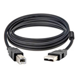Cabo Usb Para Impressora De 3 Metros Ab 100% Novo Com Filtro