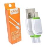 Cabo Usb Type C Turbo Kaidi Cabo Reforçadocor Branco