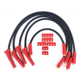 Cabo Vela Silicone 10mm Chevette Preto Ponta Vermelha Psi