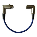 Cabo Xlr Macho 90 Graus X Xlr Fêmea 90° 1 Metro Azul