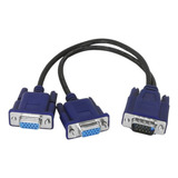 Cabo Y Vga Duplica Sinal 1 Entrada M X 2 Saídas F + Nfe
