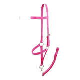 Cabresto Rosa De Fita Para Cavalo Personalizado Bordado