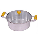 Caçarola Aluminio Batido Tampa Vidro 24 26 28 30 + Frigid 26