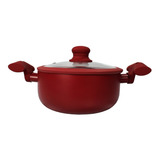 Caçarola Antiaderente Indução Cerâmica Vermelha 20cm Arroz