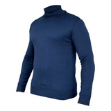 Cacharrel Blusa Trico Sueter Lã Masculina Canelada Gola Alta