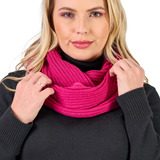 Cachecol Lã Tricot Feminino Gola Fechada Para Inverno Frio