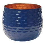 Cachepot Aluminio Blue 08x07cm ( Azul