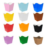 Cachepot De Papel Liso Pequeno Várias Cores 10 Unidades