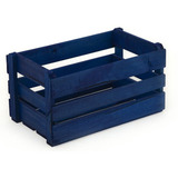 Cachepot Flor Caixote Frutas Decorativa G Colorida Cor Azul