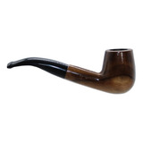 Cachimbo De Madeira Elite 1 Curvo Luxo Piteira Acrilica 